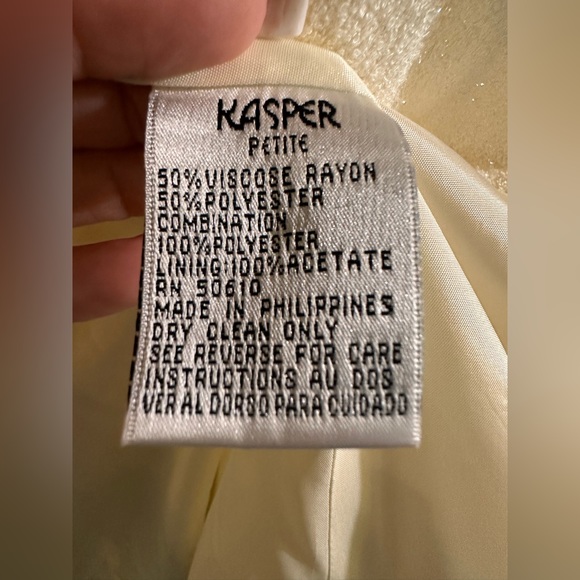 Kasper 4P light cream color jacket - Picture 6 of 6